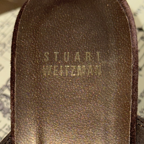 Stuart Weitzman Pony Hair Tassel Heeled Mules SZ 7.5 - Picture 10 of 10